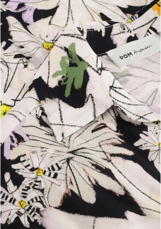 POM Amsterdam gebloemde A-lijn jurk Oopsy Daisy zwart wit geel - Foto 2