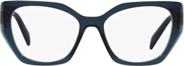 Prada Donkerblauwe sculpturale cat-eye bril Blauw Dames