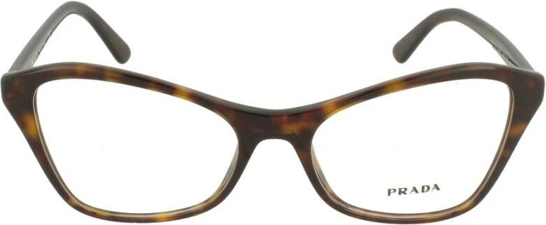Prada Elegante Vlinder-vormige Bril Bruin Dames