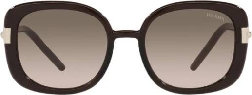Prada Grijze Bril met Patroon voor Vrouwen Brown Dames