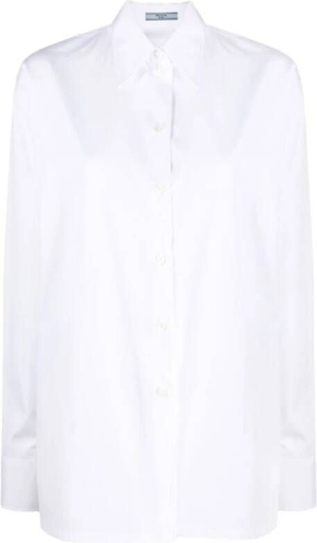 Prada Italiaans Katoenen Overhemd Damesmode White Dames