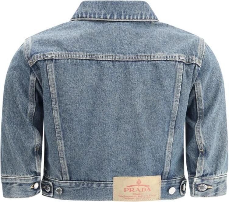 Prada Denim jack met klassieke kraag Blue Dames - Foto 2