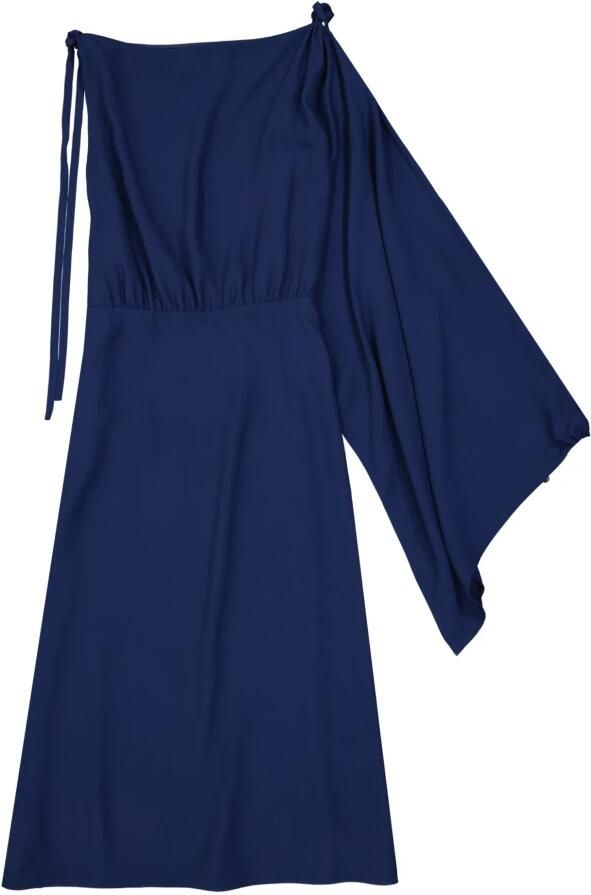 Prada Flared One Sleeve Midi Jurk Blauw Dames - Foto 2