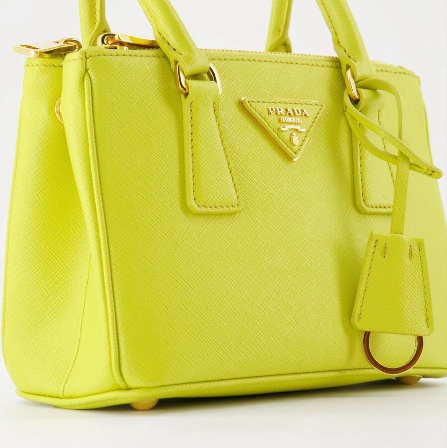 Prada Gele Saffiano Galleria Tas Yellow Dames - Foto 5