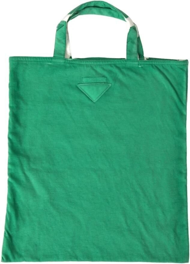 Prada Boodschappentas Groene Canvas Tote Casual Carryall - Foto 5