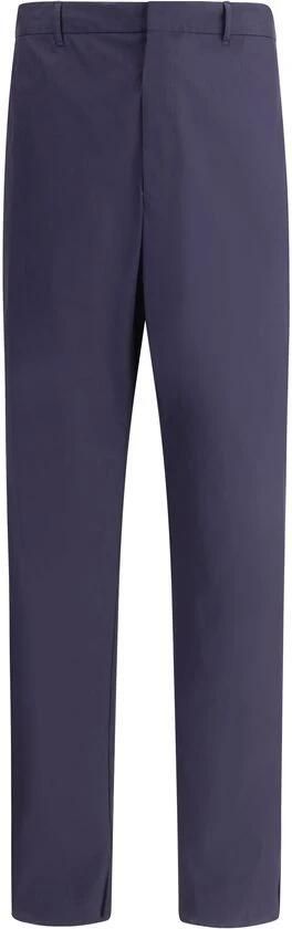 Prada Katoenen Broek met Rits aan de voorkant Blue Heren - Foto 2