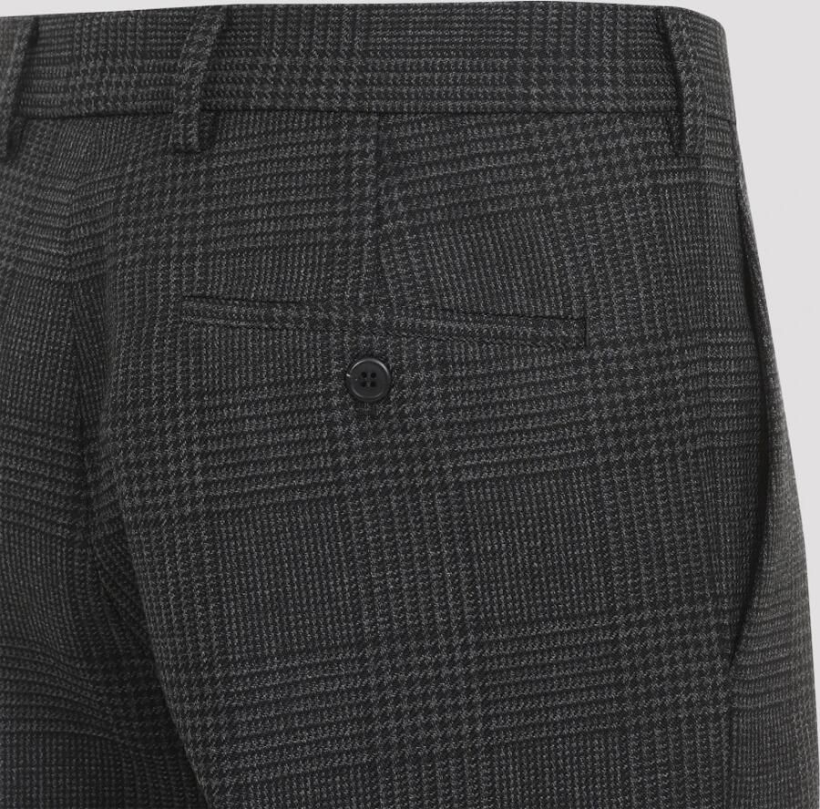 Prada Geruite wollen broek met sluiting Gray Heren - Foto 5