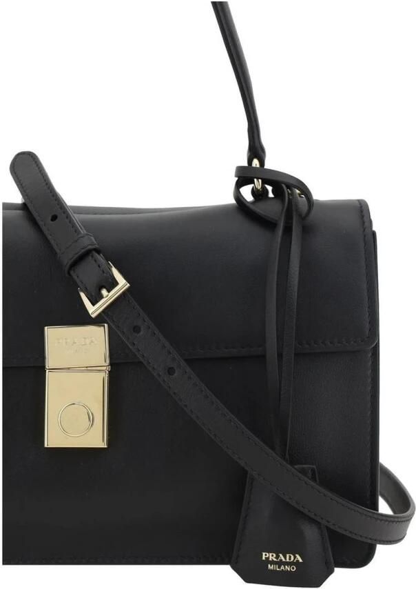 Prada Schoudertas Galleria Tas Saffiano Lederen Handvat