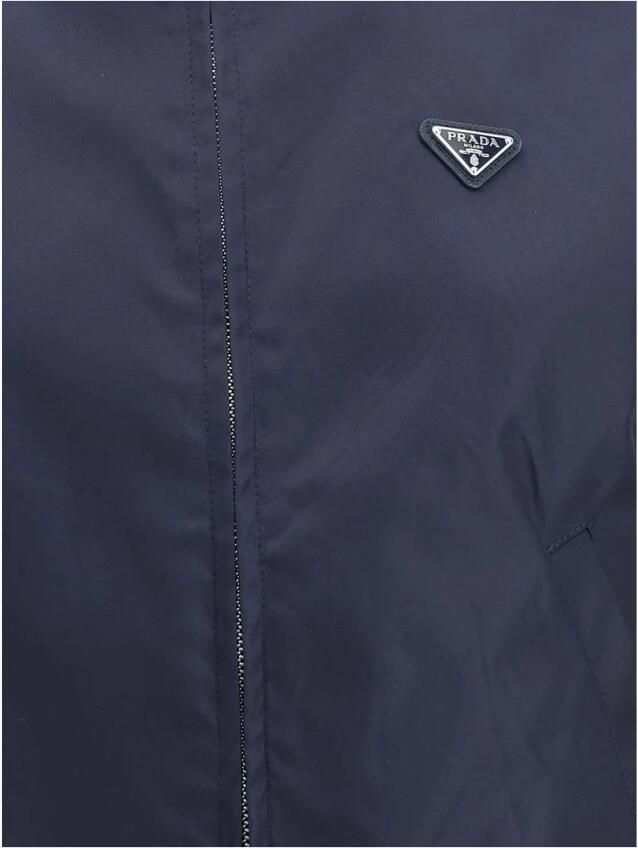Prada Nylon Gabardine Jas Blue Dames - Foto 2