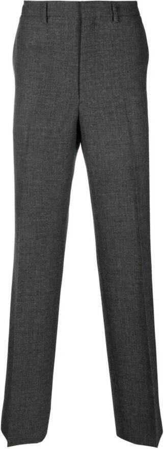 Prada Geruite wollen broek met sluiting Gray Heren - Foto 4