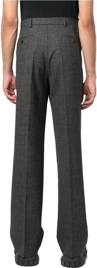 Prada Geruite wollen broek met sluiting Gray Heren - Foto 3