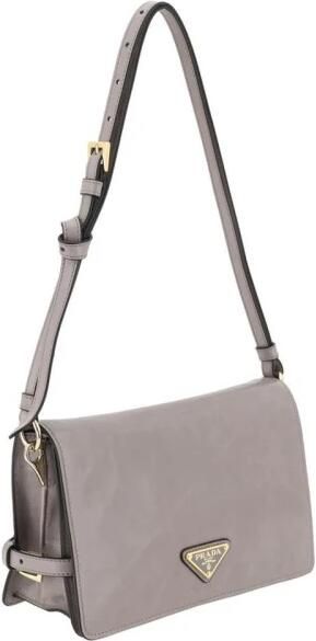 Prada Schoudertas Leren schoudertas met verstelbare riem en dubbele binnenvakken - Foto 3