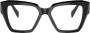 Prada Kattenvormige Bril met Unieke Uitsparingen Model 09Zv Black Dames - Thumbnail 2