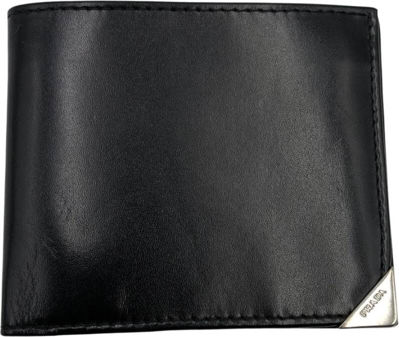 Prada Vintage Prada wallet in black lambskin Zwart Heren