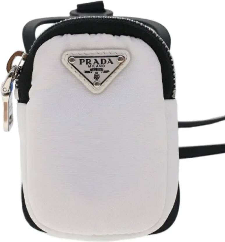 Prada Vintage Pre-owned Canvas clutches White Dames