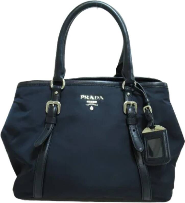 Prada Vintage Pre-owned Canvas prada-bags Blauw Dames