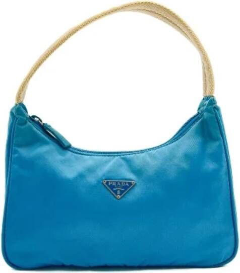 Prada Vintage Pre-owned Canvas prada-bags Blauw Dames