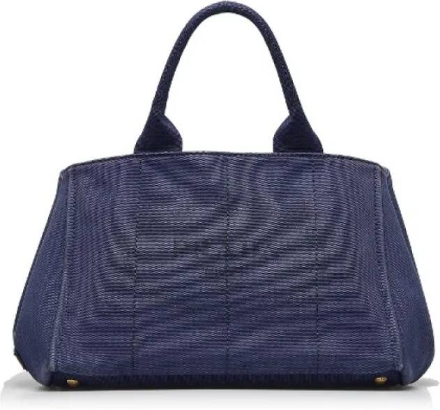 Prada Vintage Pre-owned Canvas prada-bags Blauw Dames