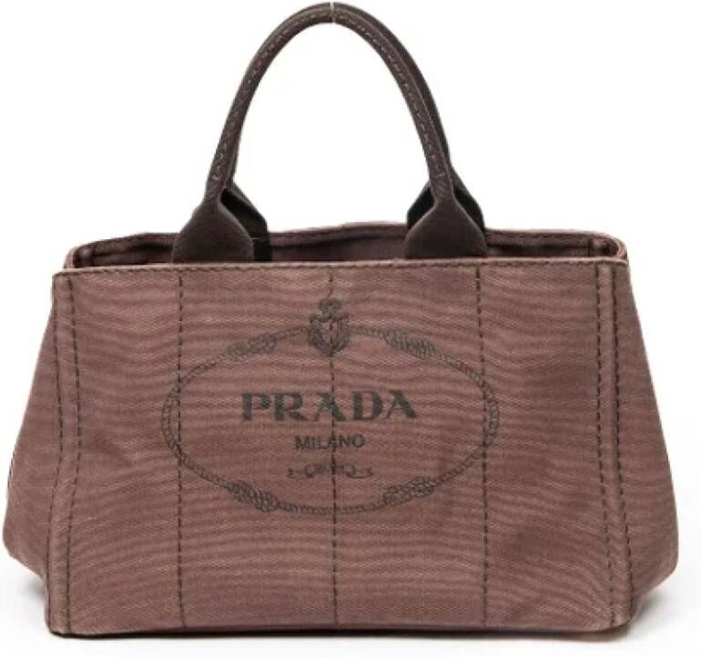 Prada Vintage Pre-owned Canvas prada-bags Bruin Dames