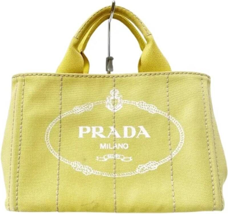 Prada Vintage Pre-owned Canvas prada-bags Geel Dames