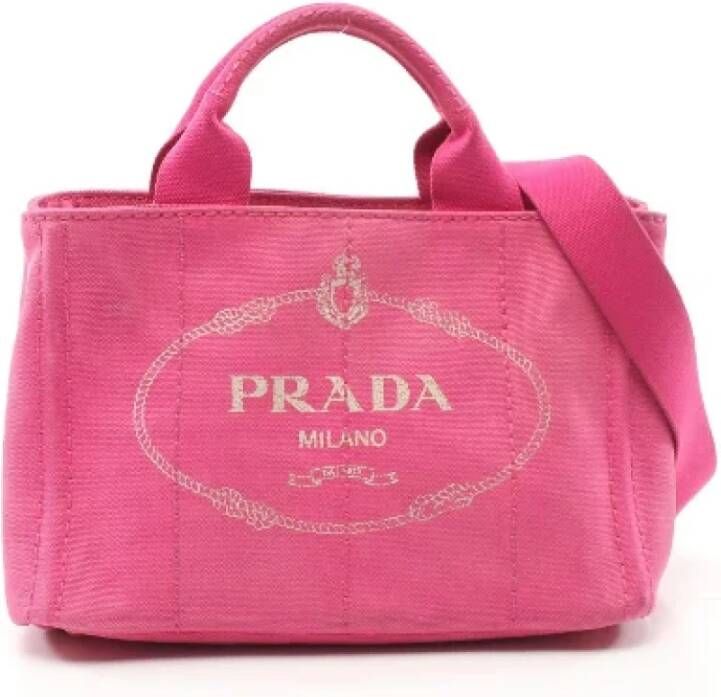 Prada Vintage Pre-owned Canvas prada-bags Purple Dames