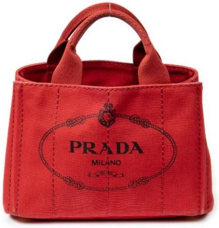 Prada Vintage Pre-owned Canvas prada-bags Rood Dames