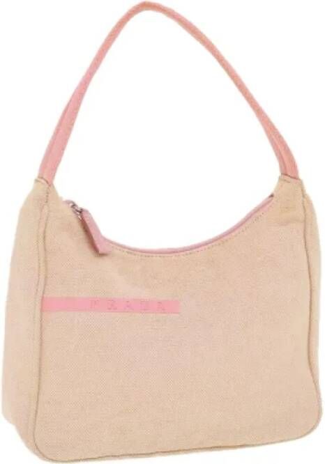 Prada Vintage Pre-owned Canvas prada-bags Roze Dames