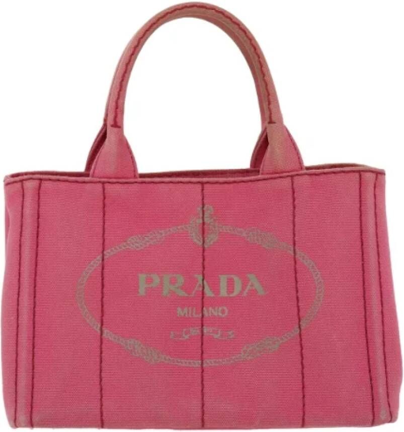 Prada Vintage Pre-owned Canvas prada-bags Roze Dames