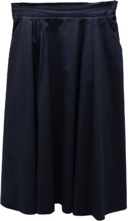 Prada Vintage Pre-owned Cotton bottoms Blauw Dames