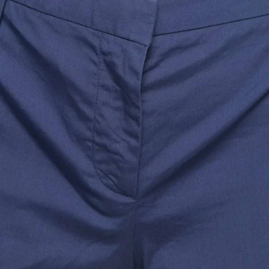 Prada Vintage Pre-owned Cotton bottoms Blauw Dames
