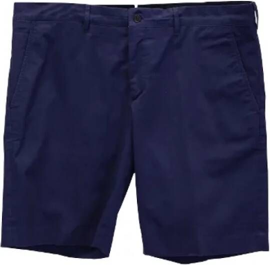 Prada Vintage Pre-owned Cotton bottoms Blauw Dames