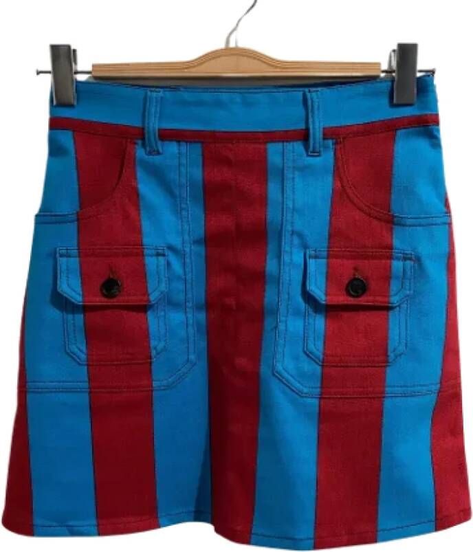 Prada Vintage Pre-owned Cotton bottoms Rood Dames