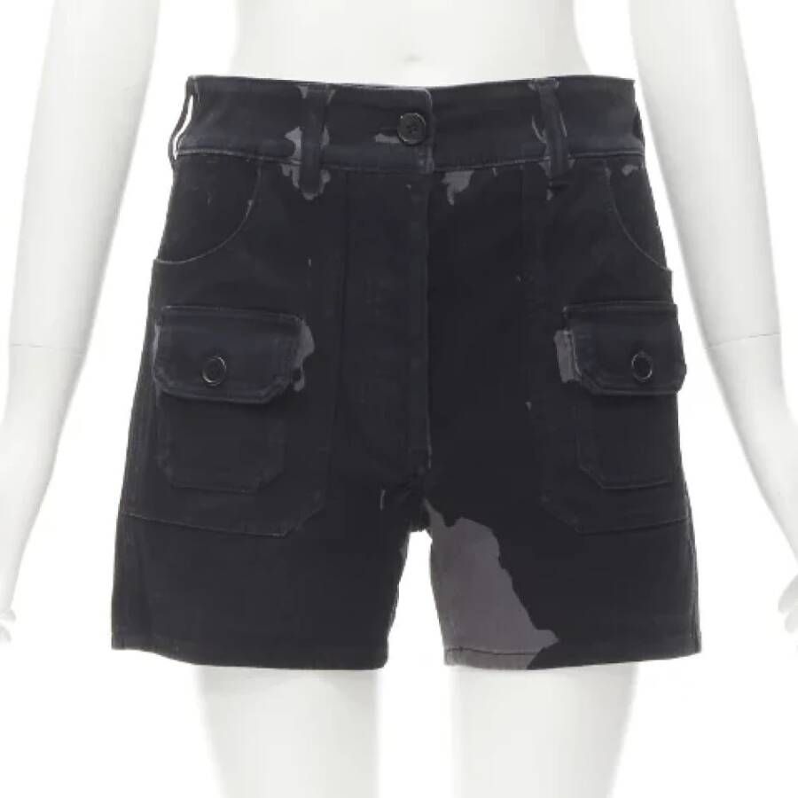 Prada Vintage Pre-owned Cotton bottoms Zwart Dames