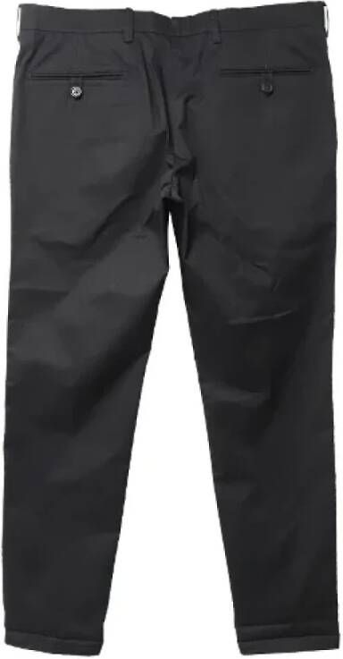 Prada Vintage Pre-owned Cotton bottoms Zwart Dames