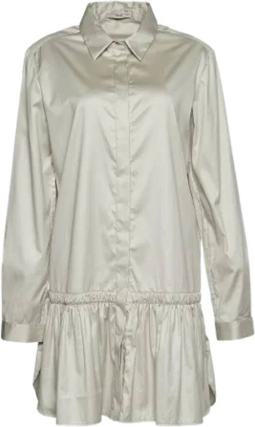 Prada Vintage Pre-owned Cotton dresses Beige Dames