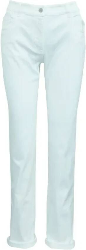 Prada Vintage Pre-owned Cotton jeans White Dames