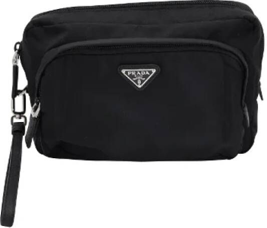 Prada Vintage Pre-owned Cotton prada-bags Zwart Dames