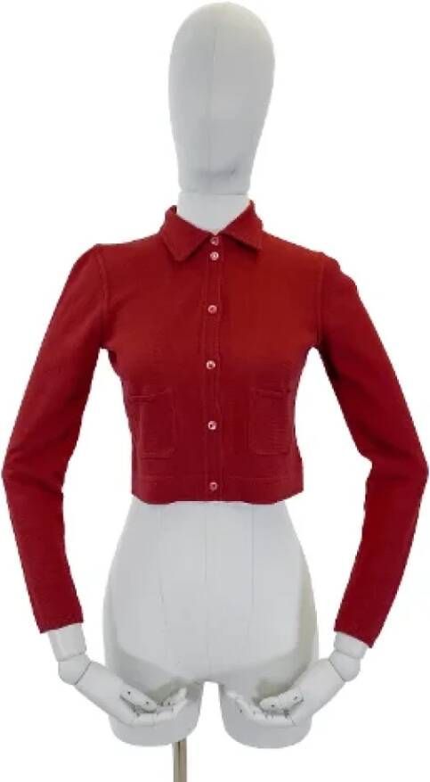 Prada Vintage Pre-owned Cotton tops Rood Dames