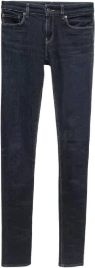Prada Vintage Pre-owned Denim jeans Blauw Dames