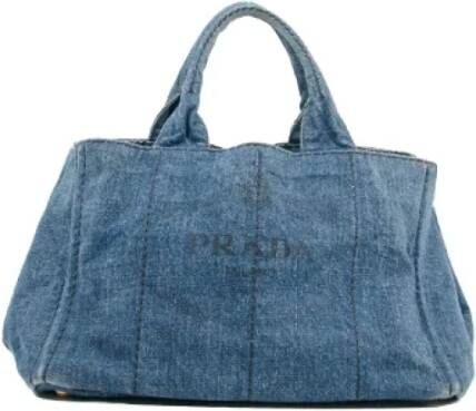 Prada Vintage Pre-owned Denim prada-bags Blauw Dames