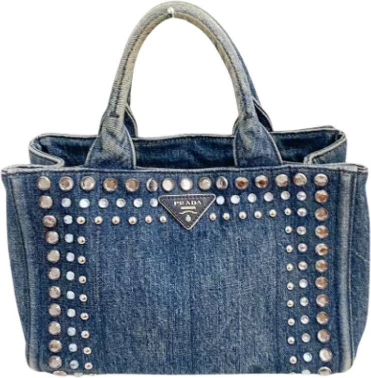 Prada Vintage Pre-owned Denim prada-bags Blue Dames