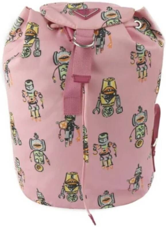 Prada Vintage Pre-owned Fabric backpacks Roze Dames