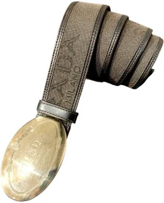 Prada Vintage Pre-owned Fabric belts Bruin Dames