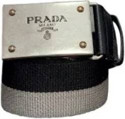 Prada Vintage Pre-owned Fabric belts Grijs Dames