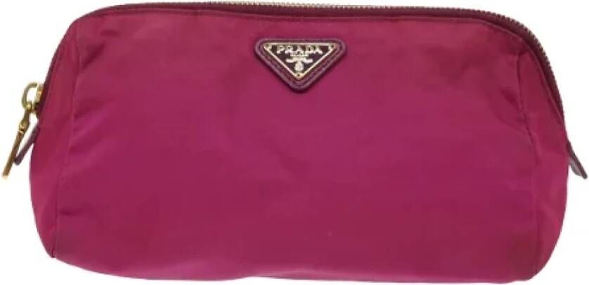 Prada Vintage Pre-owned Fabric clutches Rood Dames