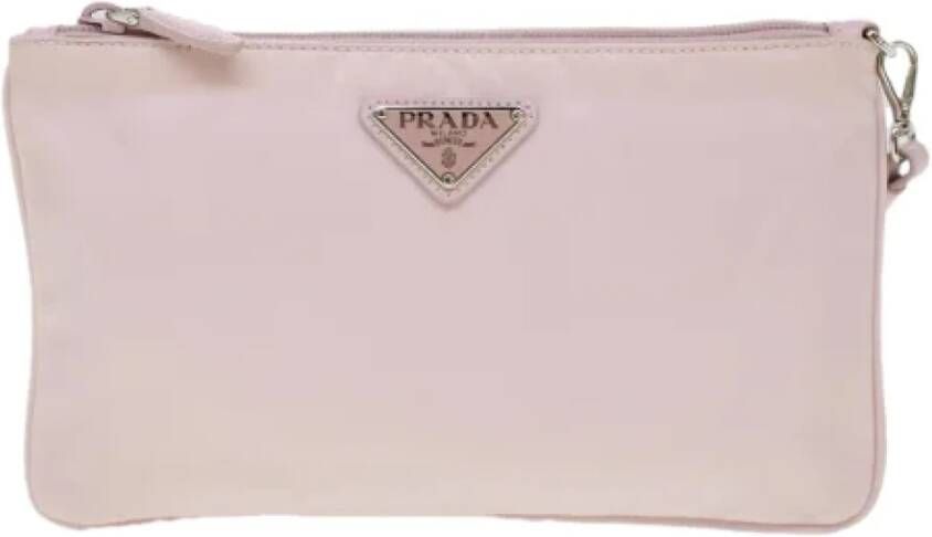 Prada Vintage Pre-owned Fabric clutches Roze Dames