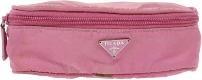 Prada Vintage Pre-owned Fabric clutches Roze Dames