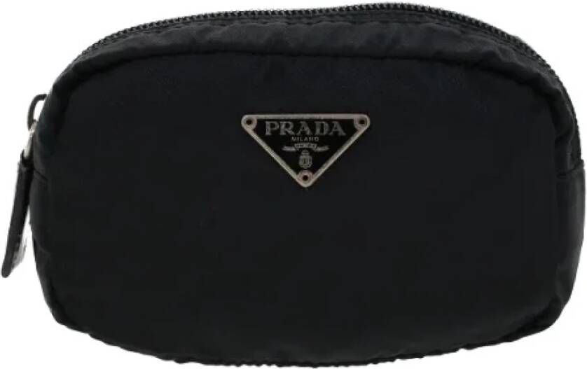 Prada Vintage Pre-owned Fabric clutches Zwart Dames