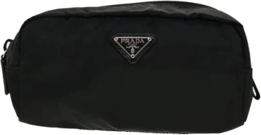 Prada Vintage Pre-owned Fabric clutches Zwart Dames