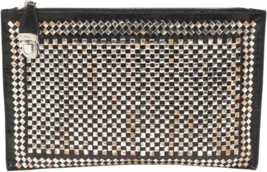 Prada Vintage Pre-owned Fabric clutches Zwart Dames